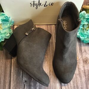 STYLE & CO Masrinaa Granite Ankle Booties 7.5W